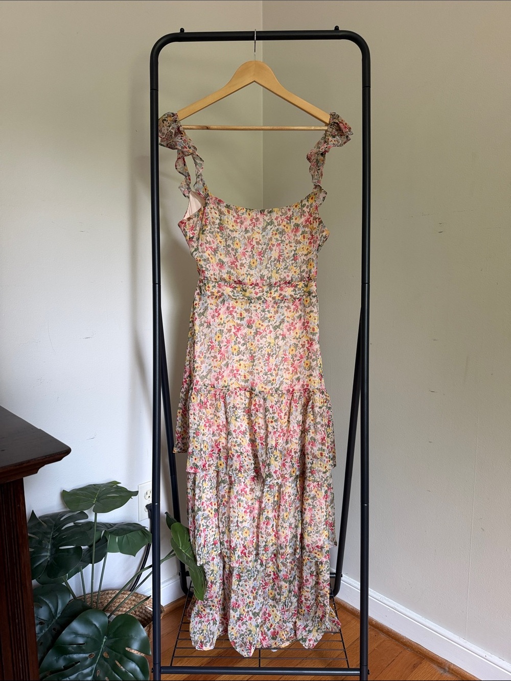 Astr Floral Tiered Maxi Dress